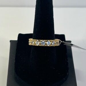 18k gold-over-sterling eternity band ring